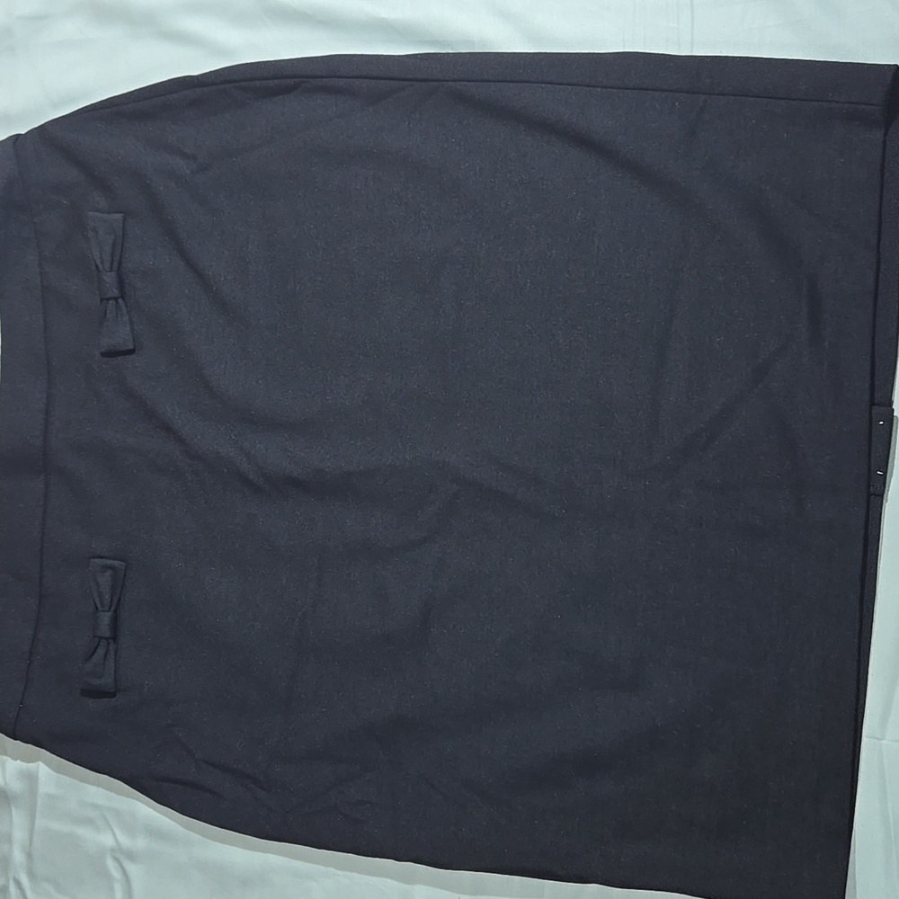 Talbots Black Pencil Skirt with Bow Details Womens Size 10 NWT